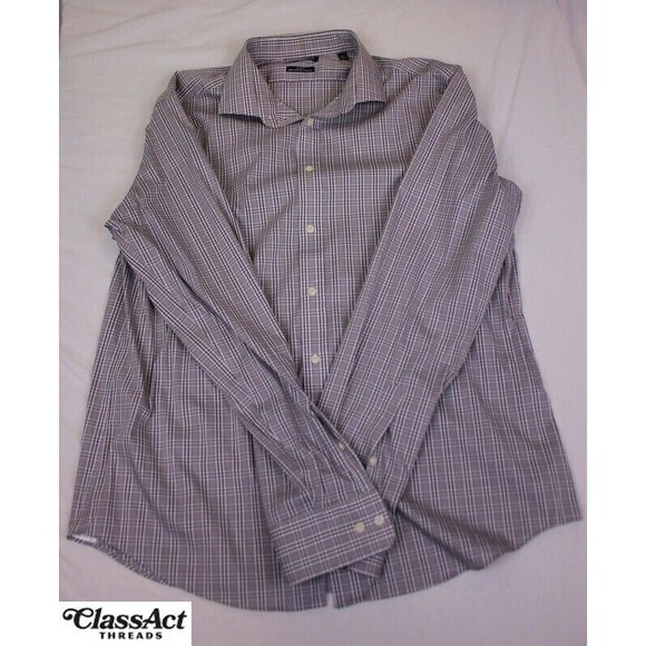 Lauren Ralph Lauren Other - Lauren Ralph Lauren Gray Plaid Slim Fit Performance Stretch 17.5 XL Black Label